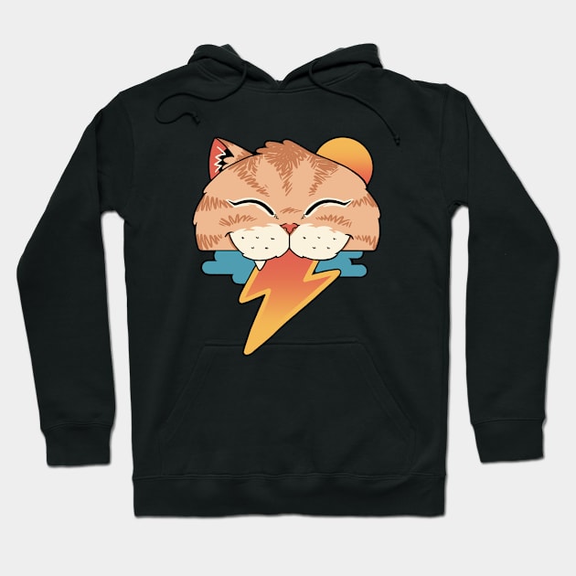 Retro Cat Hoodie by Vincent Trinidad Art